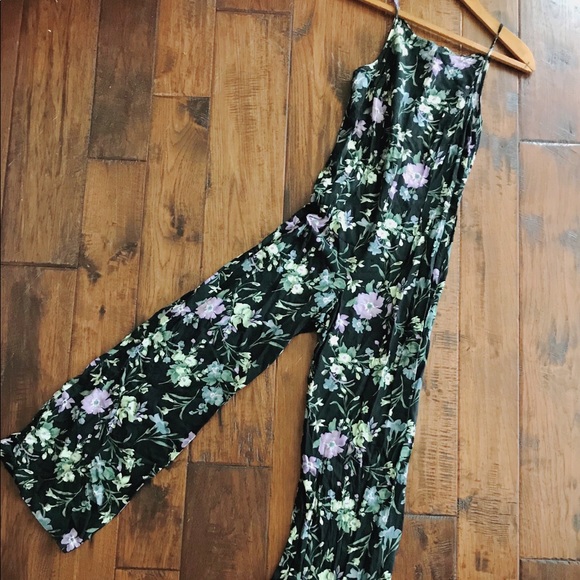 Vintage Pants - Unique Flower Patterned Vintage Jumpsuit!